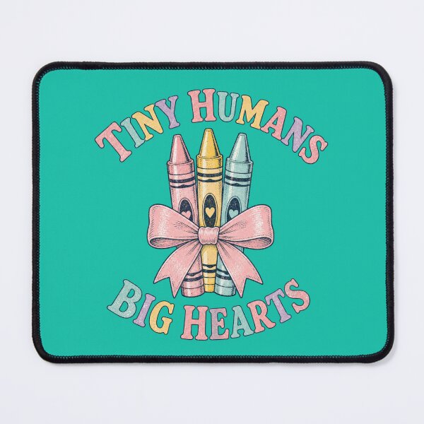 Item preview, Tiny Humans Big Hearts Daycare Teacher Gift Colourful Crayon Design designed and sold by BearLoveDesign.