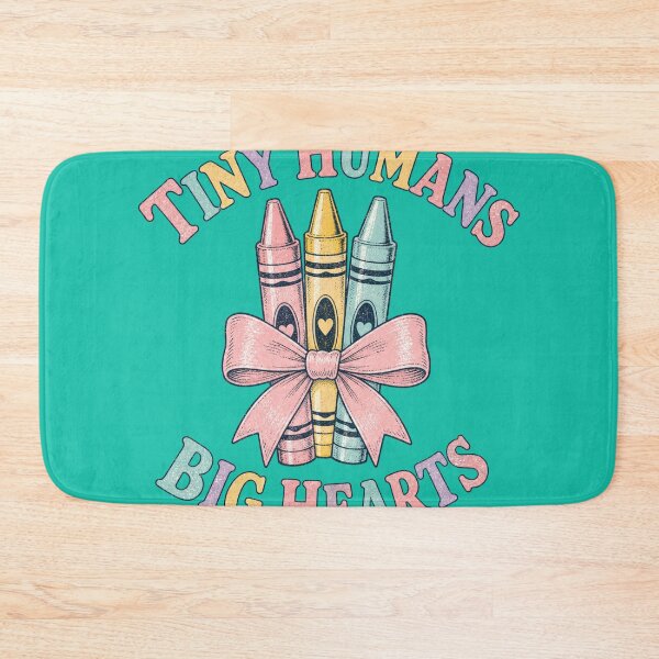 Item preview, Tiny Humans Big Hearts Daycare Teacher Gift Colourful Crayon Design designed and sold by BearLoveDesign.
