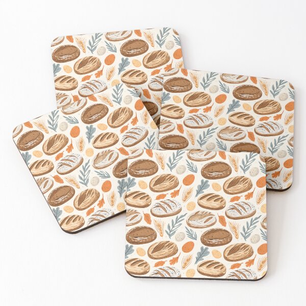 Item preview, Sourdough Bread Chicken Eggs Seamless Pattern designed and sold by palaco210.
