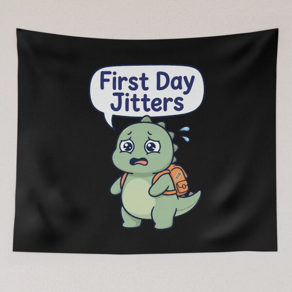 Item preview, First Day Jitters Cute Dinosaur Backpack First Day Of School Kids designed and sold by Fulaly.