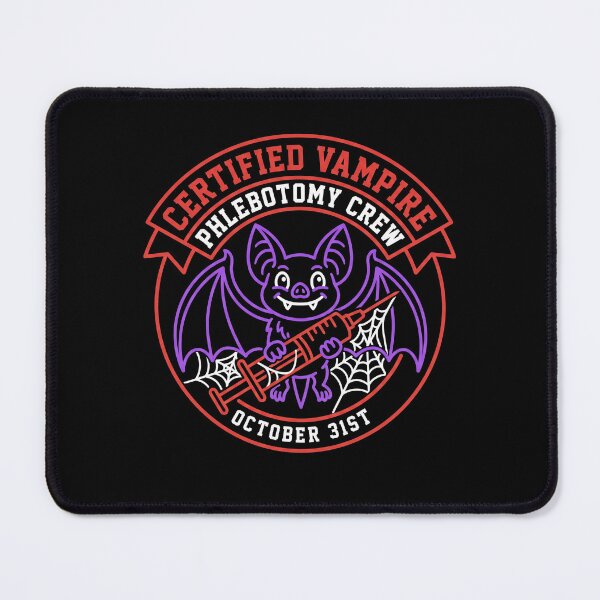 Item preview, Certified Vampire Phlebotomy Crew Syringe Bat Halloween designed and sold by TeNovaStudio ⭐⭐⭐⭐⭐.