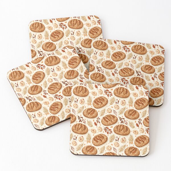 Item preview, Sourdough Bread Chicken Eggs Seamless Pattern designed and sold by palaco210.