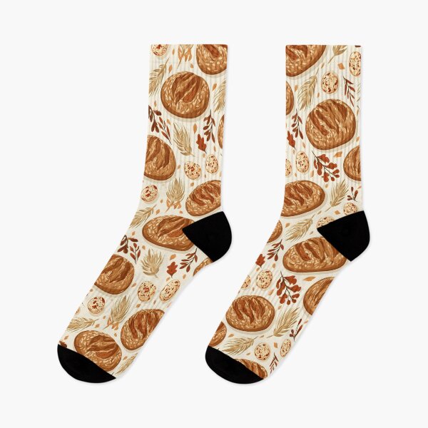 Item preview, Sourdough Bread Chicken Eggs Seamless Pattern designed and sold by palaco210.