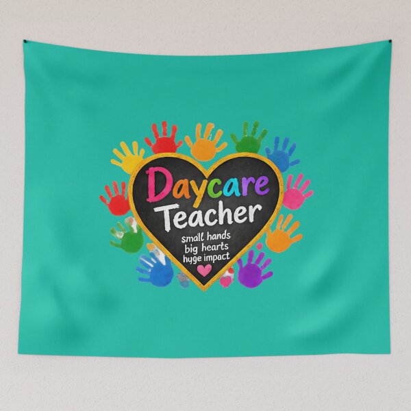 Item preview, Daycare Teacher Small Hands Big Hearts Appreciation Gift designed and sold by BearLoveDesign.