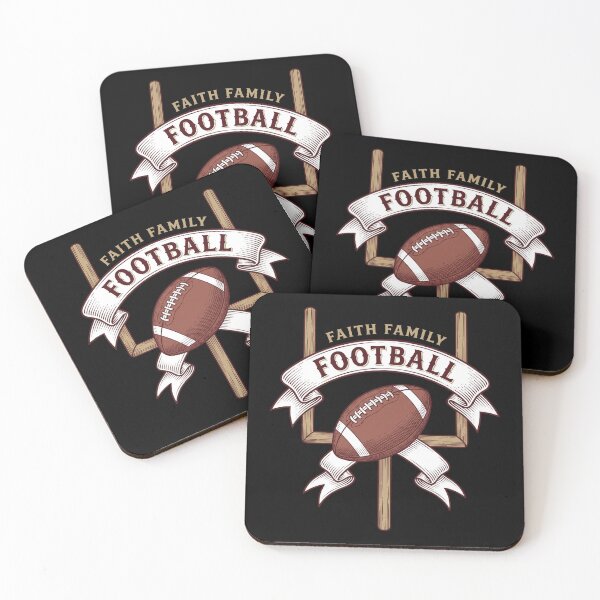 Item preview, Faith Family Football Vintage Goalpost Ribbon Game Day designed and sold by TeNovaStudio ⭐⭐⭐⭐⭐.