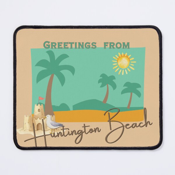Item preview, Greetings From Huntington Beach California Retro Postcard Design designed and sold by DonnaRaine.