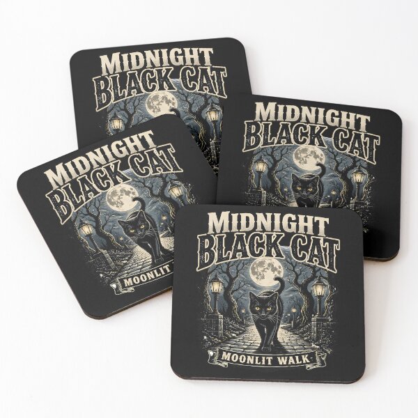 Item preview, Midnight Black Cat Moonlit Walk Noir Comic designed and sold by LiviuGligoros.