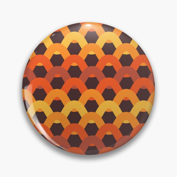 Item preview, Retro Honeycomb Waves in Brown + Sunset Ombre designed and sold by YesterdayColl.