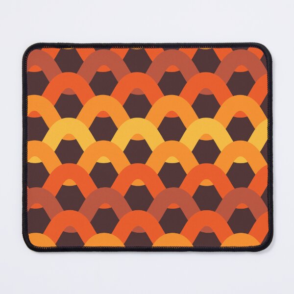 Item preview, Retro Honeycomb Waves in Brown + Sunset Ombre designed and sold by YesterdayColl.