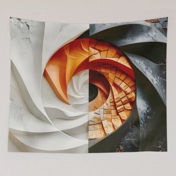 Item preview, Chalk White Plaster and Rustic Stone Vortex designed and sold by Vicky Brago-Mitchell®.