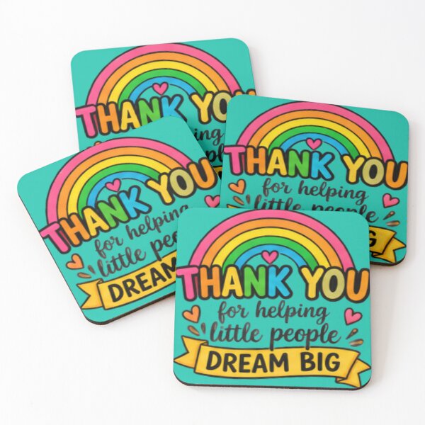 Item preview, Thank You for Helping Little People Dream Big Rainbow Gift designed and sold by BearLoveDesign.