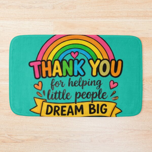 Item preview, Thank You for Helping Little People Dream Big Rainbow Gift designed and sold by BearLoveDesign.
