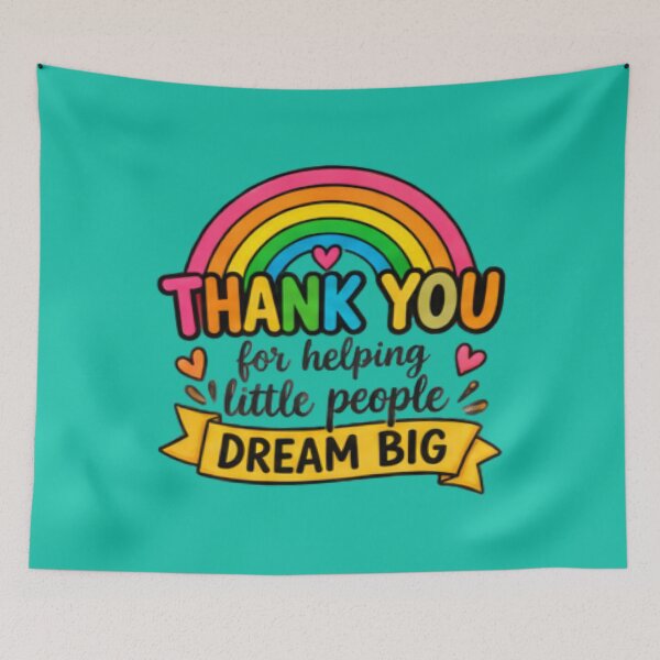 Item preview, Thank You for Helping Little People Dream Big Rainbow Gift designed and sold by BearLoveDesign.