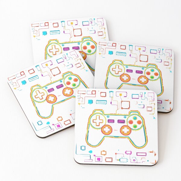 Item preview, Retro Pixel Art Game Controller Neon Glow Dark Style – Gamer gift idea designed and sold by michallechowicz.