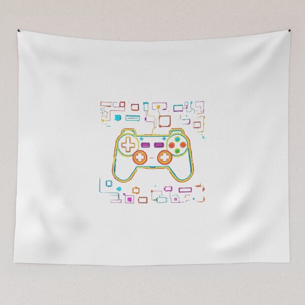 Item preview, Retro Pixel Art Game Controller Neon Glow Dark Style – Gamer gift idea designed and sold by michallechowicz.
