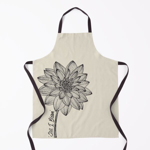 Item preview, "Still I Bloom" Dahlia Flower Line Art | Botanical Quote designed and sold by Francicci.