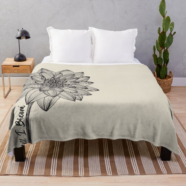 Item preview, "Still I Bloom" Dahlia Flower Line Art | Botanical Quote designed and sold by Francicci.