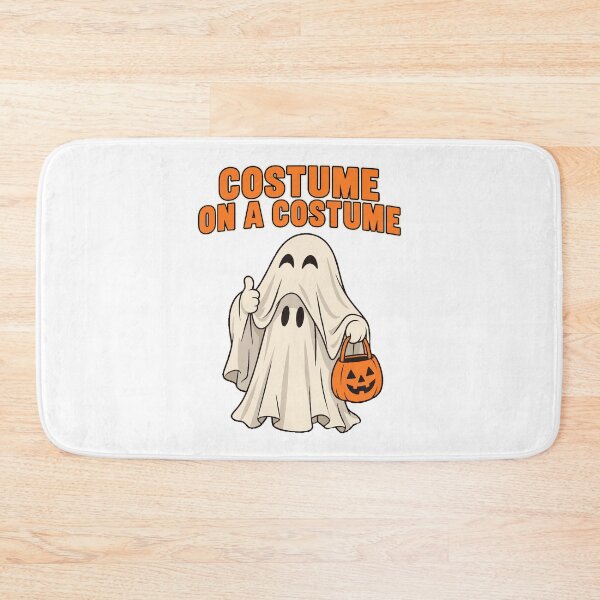Item preview, HALLOWEEN Costume On A Costume Ghost - Funny Halloween Meta Pun Cartoon designed and sold by Uglyandcute.