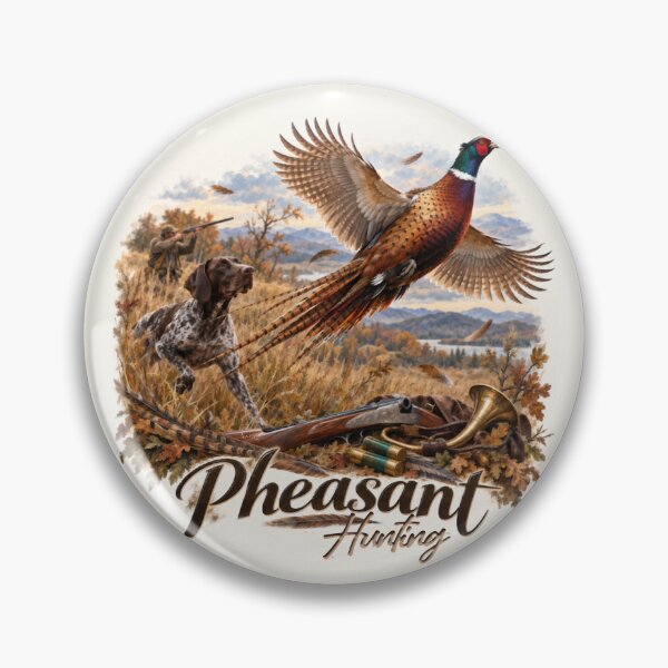 Item preview, Pheasant Hunting with German Shorthaired Pointer – Hunting Dog Art designed and sold by TammyHunterArt.