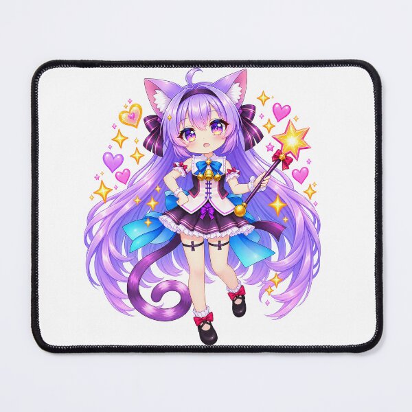 Item preview, Anime Magical Cat girl Japanese Art style designed and sold by Kubbykat.