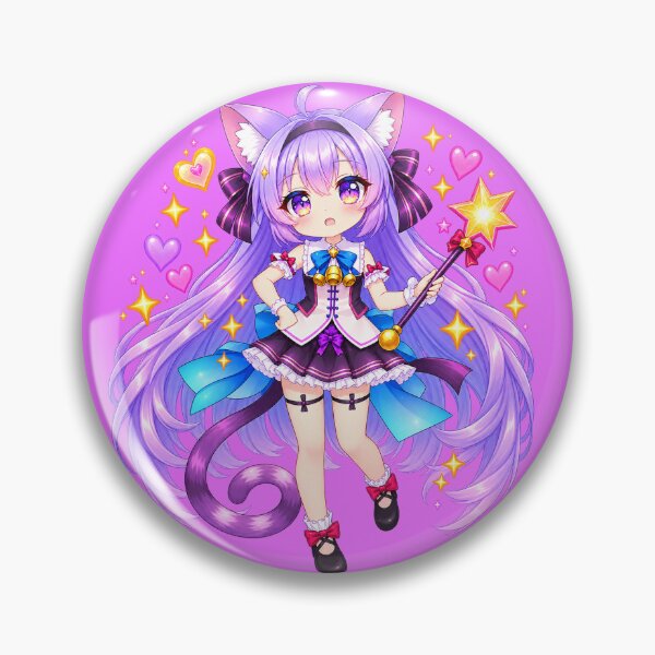 Item preview, Anime Magical Cat girl Japanese Art style designed and sold by Kubbykat.