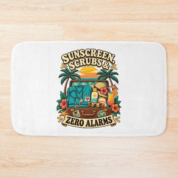Item preview, Sunscreen Scrubs & Zero Alarms – Vintage Nurse Vacation designed and sold by urbinet.