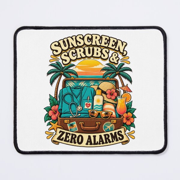 Item preview, Sunscreen Scrubs & Zero Alarms – Vintage Nurse Vacation designed and sold by urbinet.