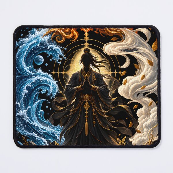 Item preview, elemental fantasy | Four Elements Spiritual Guardian Fantasy Art designed and sold by Orbit Ink.