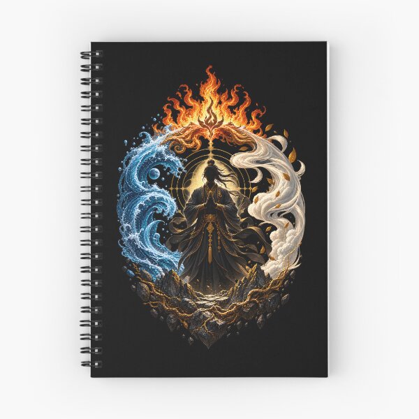 Item preview, elemental fantasy | Four Elements Spiritual Guardian Fantasy Art designed and sold by Orbit Ink.
