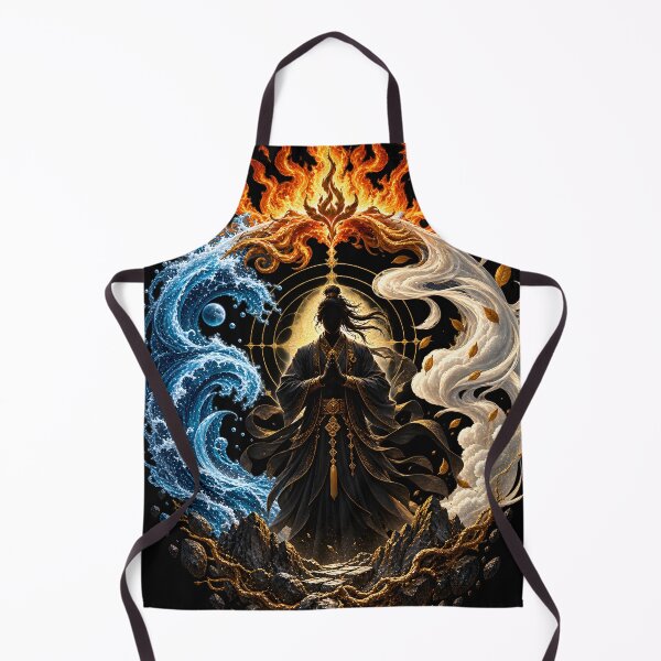 Item preview, elemental fantasy | Four Elements Spiritual Guardian Fantasy Art designed and sold by Orbit Ink.