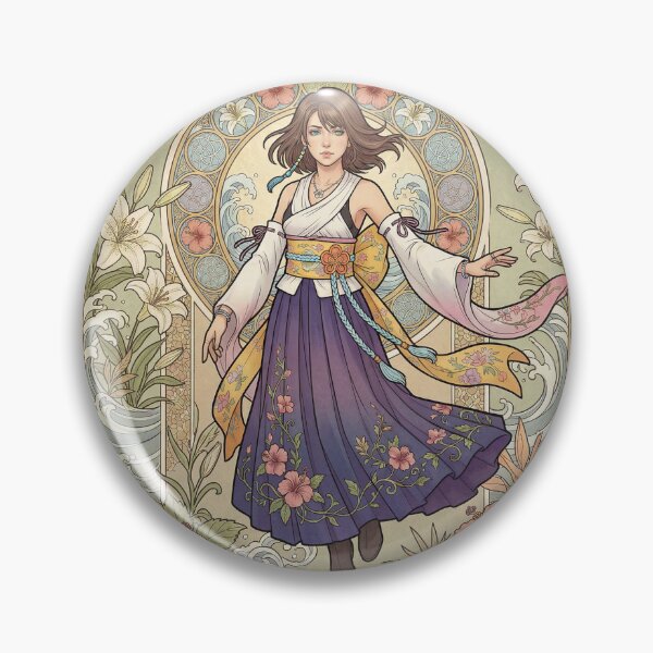 Item preview, Yuna in the style of Alphonse Mucha designed and sold by Solace Sparkles.