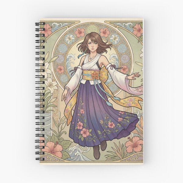 Item preview, Yuna in the style of Alphonse Mucha designed and sold by Solace Sparkles.