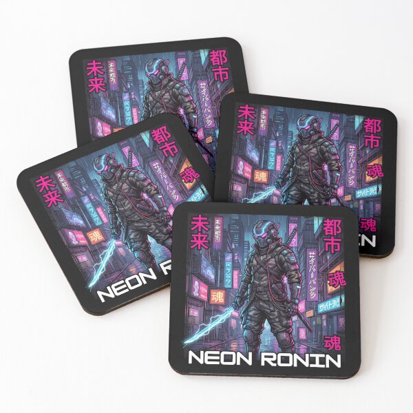 Item preview, Neon Ronin - Futuristic Cyberpunk Samurai designed and sold by rich-moda.