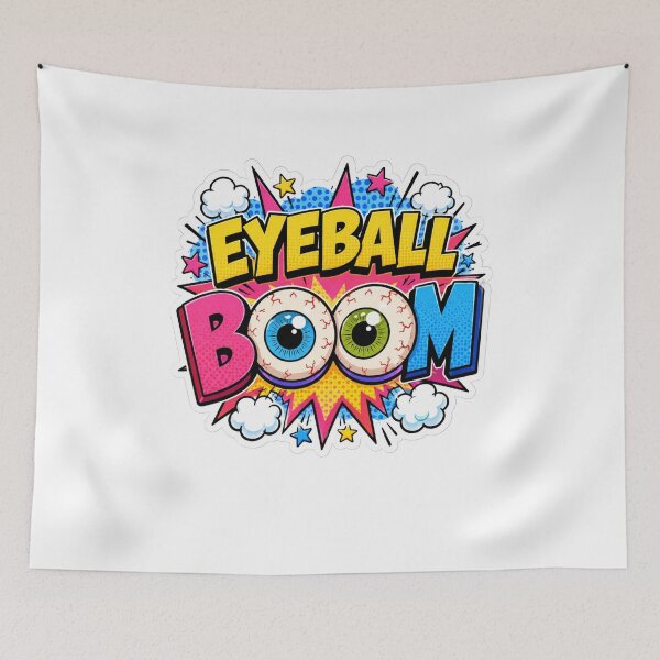 Item preview, Eyeball BOOM Pop Art Sticker designed and sold by Pigmentra.