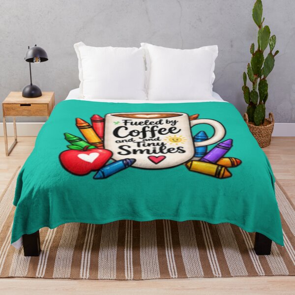 Item preview, Fueled by Coffee and Tiny Smiles Daycare Teacher Gift designed and sold by BearLoveDesign.
