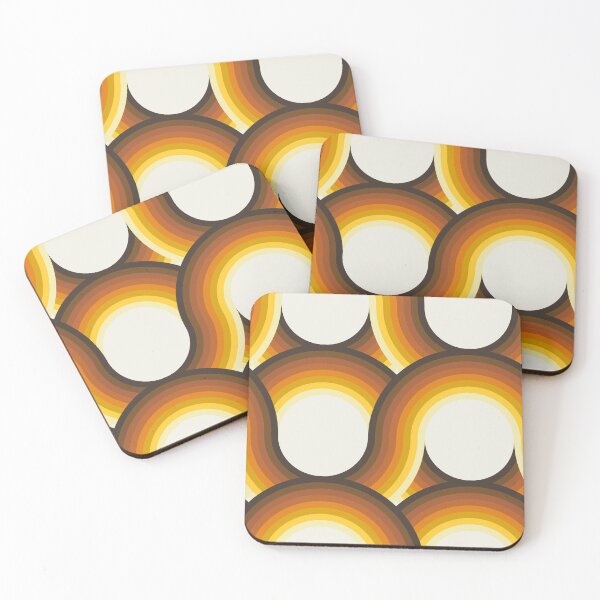 Item preview, Rollin' Retro Road in Cream + Warm Rainbow designed and sold by YesterdayColl.