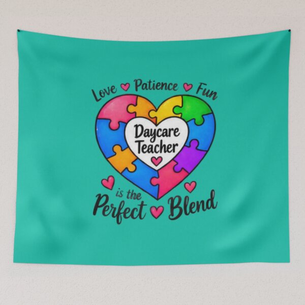 Item preview, Daycare Teacher Love Patience Fun Perfect Blend Gift designed and sold by BearLoveDesign.