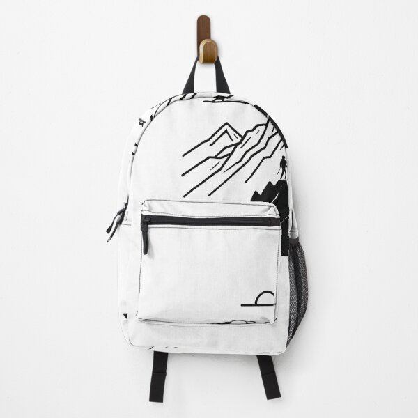 Item preview, Minimalist Mountain Line Icon Dynamic Action Pose – Hiking lover gift designed and sold by michallechowicz.