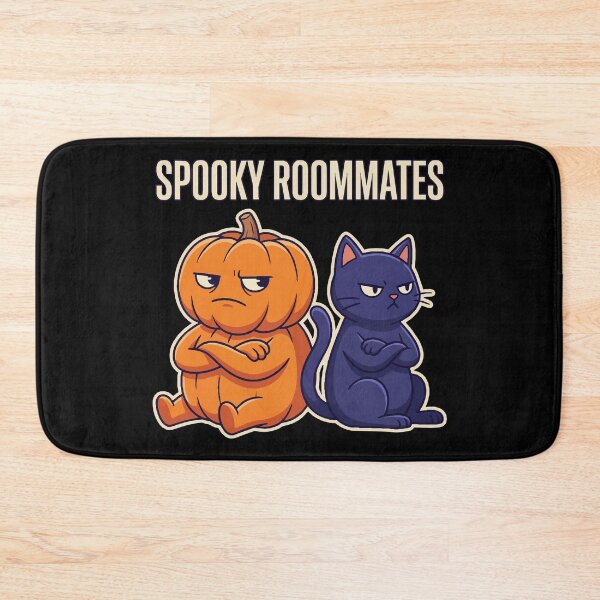 Item preview, HALLOWEEN Spooky Roommates Pumpkin Cat - Funny Halloween Roommate Tee designed and sold by Uglyandcute.