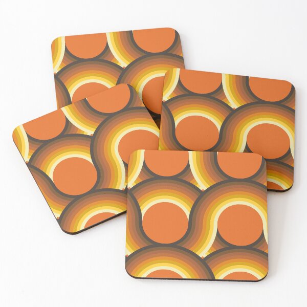 Item preview, Rollin' Retro Road in Orange + Warm Rainbow designed and sold by YesterdayColl.