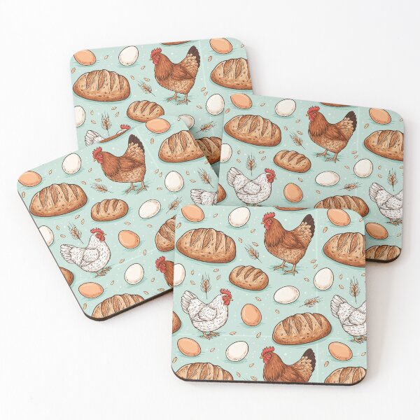 Item preview,  Sourdough Bread Chicken Seamless Pattern designed and sold by palaco210.