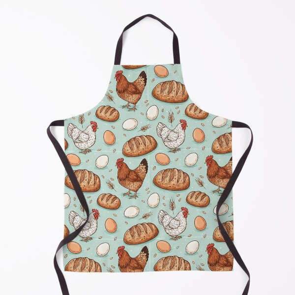 Item preview, Sourdough Bread Chicken Seamless Pattern designed and sold by palaco210.