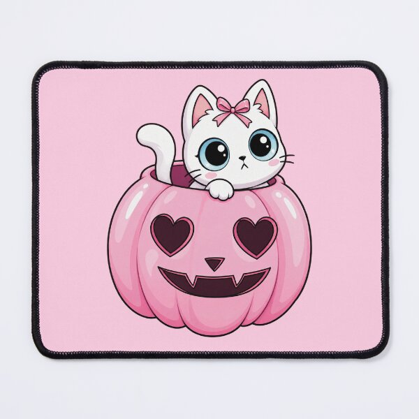 Item preview, Kawaii cat inside a pink pumpkin designed and sold by JarquinDD.