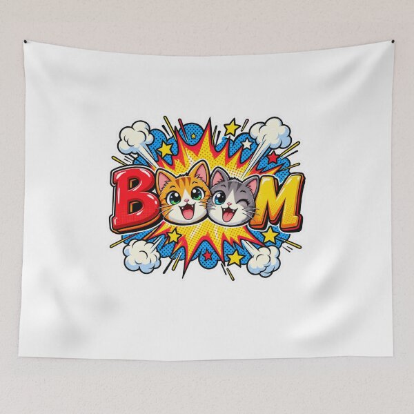 Item preview, Cat BOOM Pop Art Sticker designed and sold by Pigmentra.