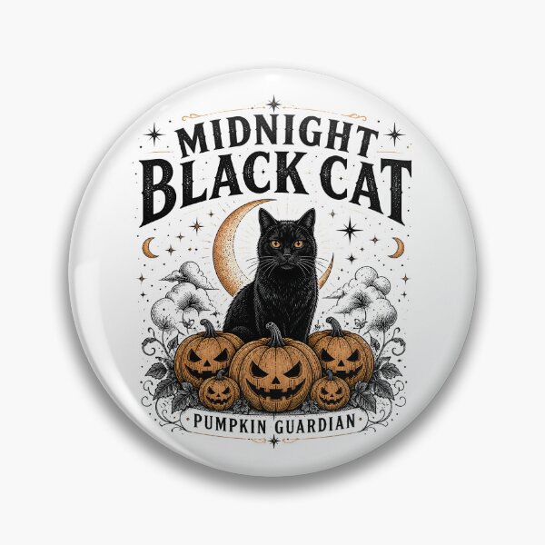 Item preview, Midnight Black Cat Pumpkin Guardian Line Art + Dotwork designed and sold by LiviuGligoros.