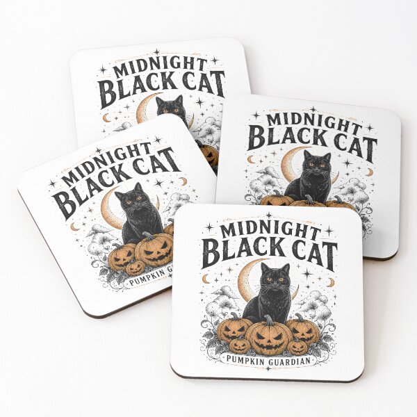 Item preview, Midnight Black Cat Pumpkin Guardian Line Art + Dotwork designed and sold by LiviuGligoros.