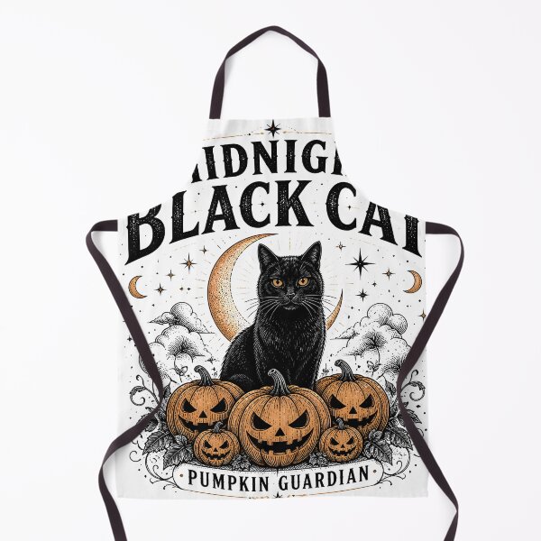 Item preview, Midnight Black Cat Pumpkin Guardian Line Art + Dotwork designed and sold by LiviuGligoros.