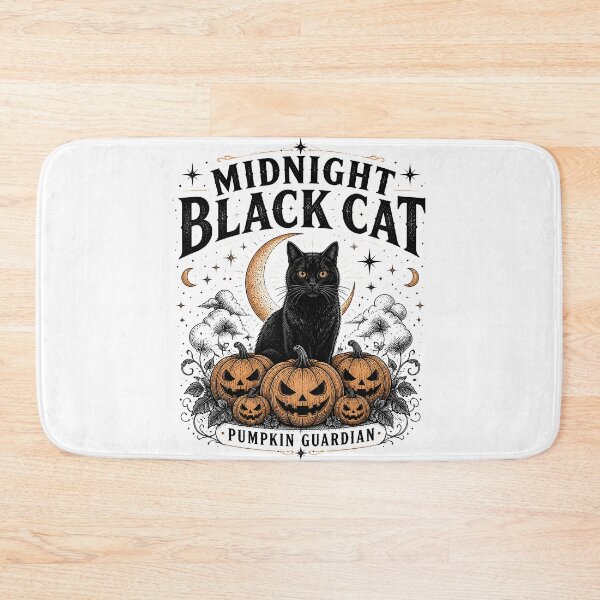 Item preview, Midnight Black Cat Pumpkin Guardian Line Art + Dotwork designed and sold by LiviuGligoros.