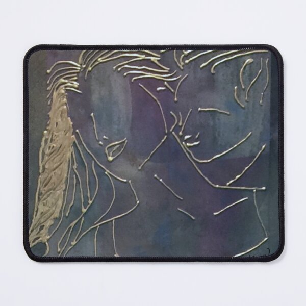 Item preview, Man and Woman Silhouette Abstract Painting designed and sold by LorieFossaArt.