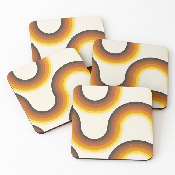 Item preview, Retro Wavy Roads in Cream designed and sold by YesterdayColl.